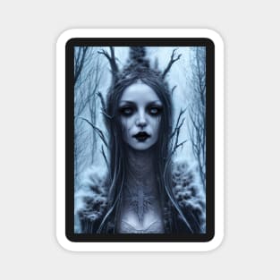 Winter Witch | Frost Queen | Gothic Fantasy | Gothic Aesthetic | Beautiful Witch Magnet