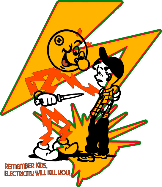 Electricity Bad Brains Kids T-Shirt by tamzelfer