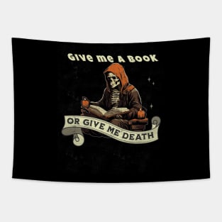 Skeleton Reading A Book Lover Tarot Card The Reader Mystic Funny Skeleton Tapestry