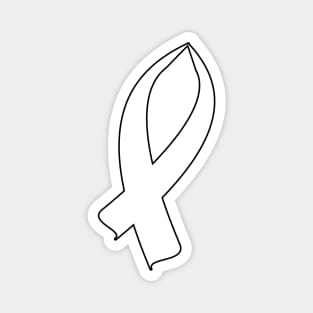 Awareness Ribbon (White) Magnet