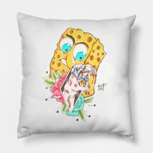 tattooed sponge Pillow