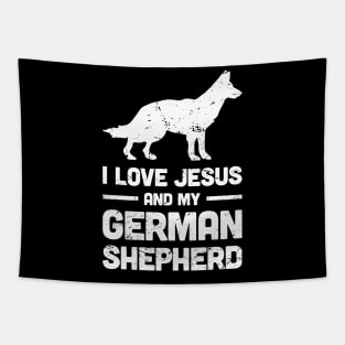 German Shepherd - Funny Jesus Christian Dog Tapestry