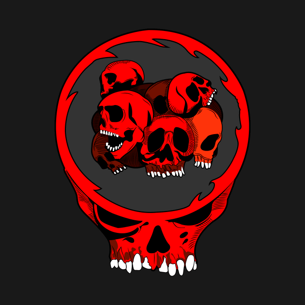 Red skulls by Juliusvelius