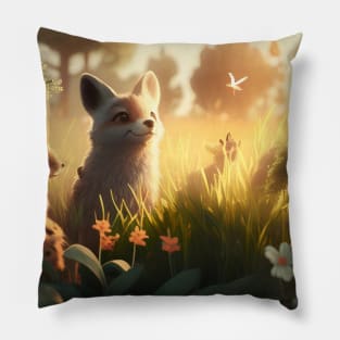 Fantasy Foxes Pillow