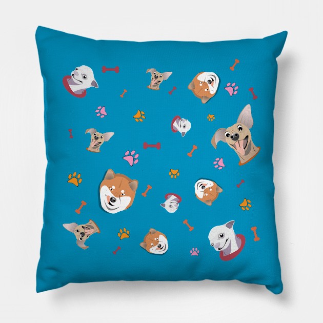 Pattern Dog V2 Pillow by Kanom-Tom