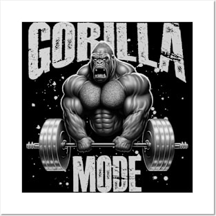 Gym Gorilla LIft Weight - Motivational Design Art Print