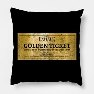 Vintage Willy Wonka Golden Ticket Pillow