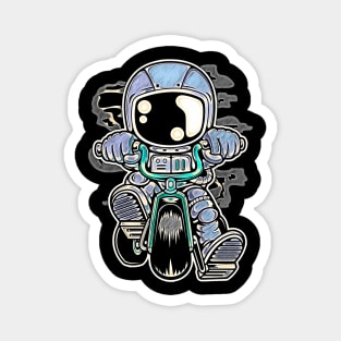 Astronaut Biker • Funny And Cool Sci-Fi Cartoon Drawing Design Great For Any Occasion And For Everyone Magnet