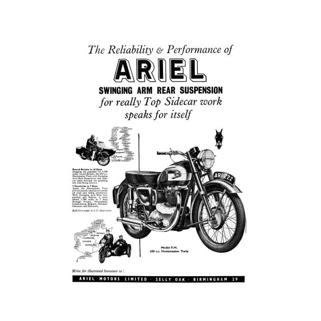 Vintage Ariel Motorbike Advert by Random Railways