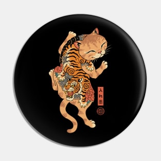 Tiger Cat Irezumi Pin