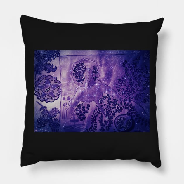 Eram Garden No. 1 Pillow by asanaworld