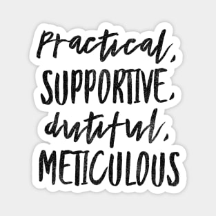 ISFJ Practical Supportive Dutiful Meticulous Magnet