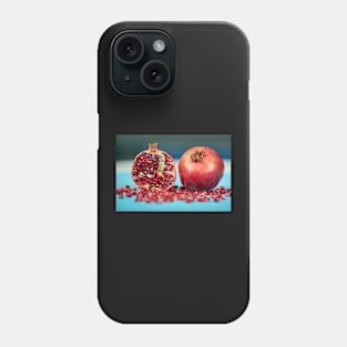 Pomegranate in closeup Phone Case