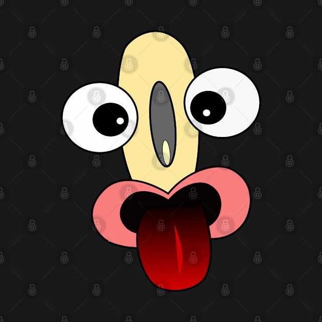 Playful Funny Face Cartoon Emoji by AllFunnyFaces