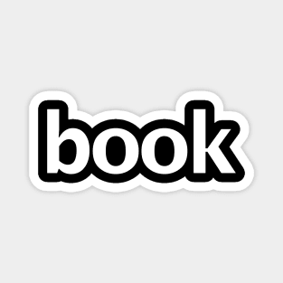 Book Minimal Typography White Text Magnet