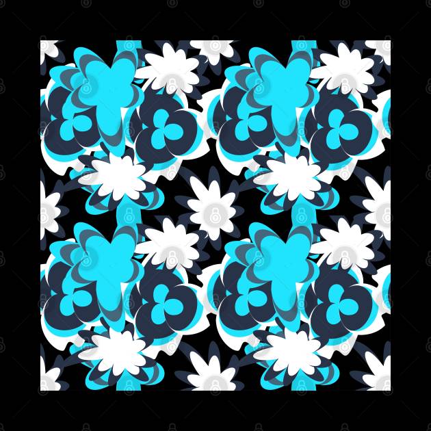 abstract seamless floral pattern exotic shapes by Eskimos