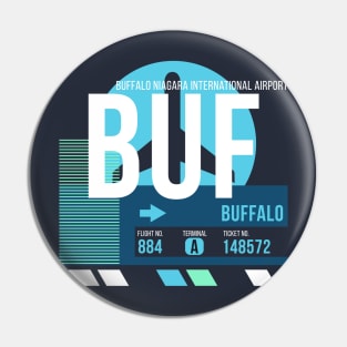 Buffalo (BUF) Airport // Sunset Baggage Tag Pin