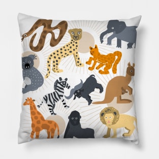 Colorful Animal Print Pillow