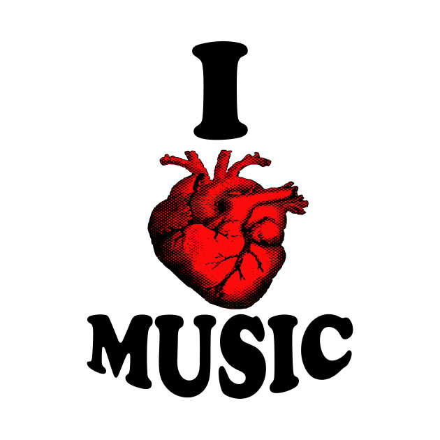 I Love/Heart Music by LuxuryDepot