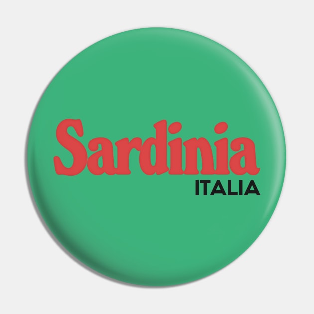 Sardinia // Original Retro Italia Region Design Pin by DankFutura