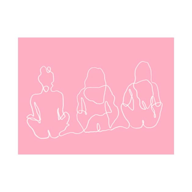 Three Woman Doing Yoga by Doodle Intent