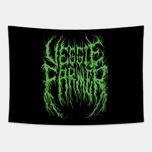 Veggie Farmer (Broccoli Green Variant) - Death Metal Logo Tapestry