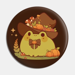 Autumn wizard frog Pin