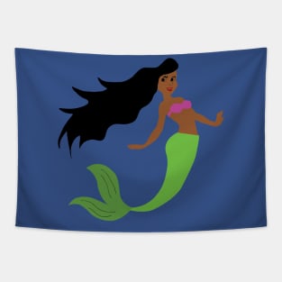 Black Mermaid Tapestry