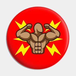 Strong Bodybuilder Man Posing Pin