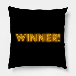 Winner Neon Sign Pillow