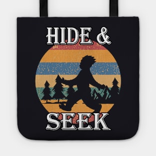 Hide and Seek retro Bigfoot Sasquatch Tote