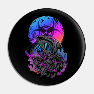 Gas Mask Man Pin