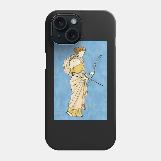 Ladies of the Villa of Ariadne - Diana Phone Case by GreekMythComix