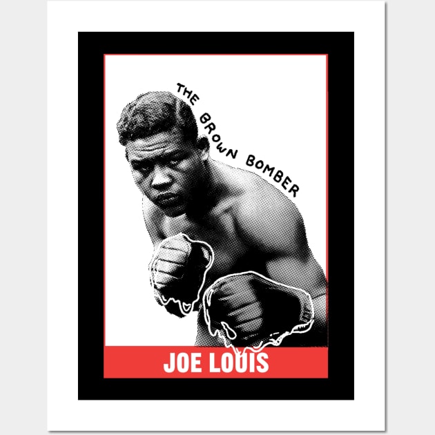 Joe Louis Poster Boxing Wall Art Minimalist Mid Century 