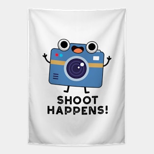 Shoot Happens Cute Camera Pun Tapestry