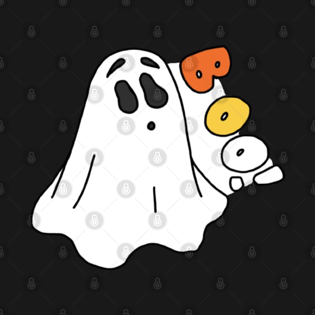 "Boo!" Candy Corn Ghost by ReverieCompany