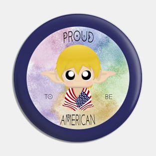 Proud to be American (Sleepy Forest Creatures) Pin