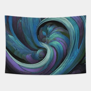 Marine blue swirls Tapestry