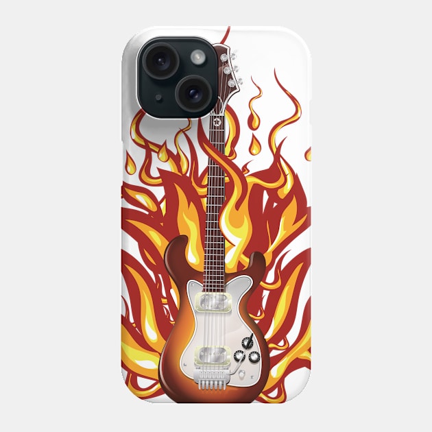 Fire Guitar Phone Case by nickemporium1