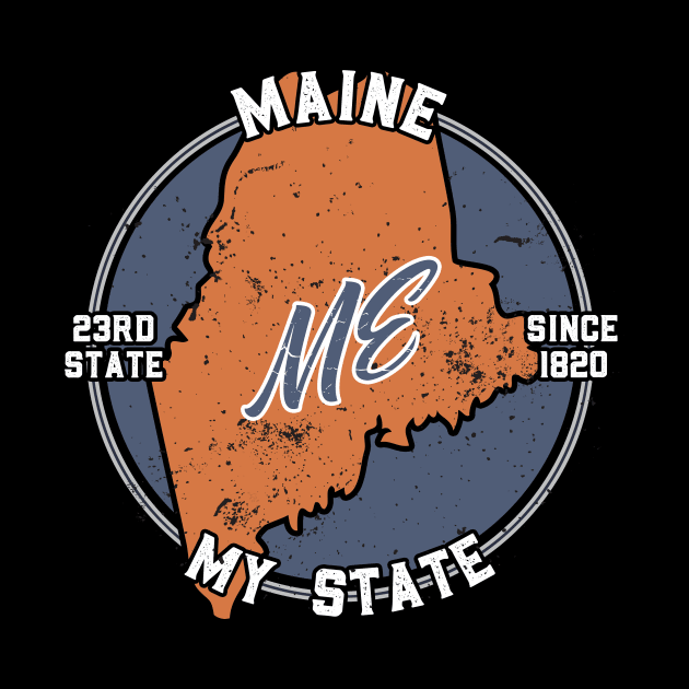 Maine My State Patriot State Tourist Gift by atomguy