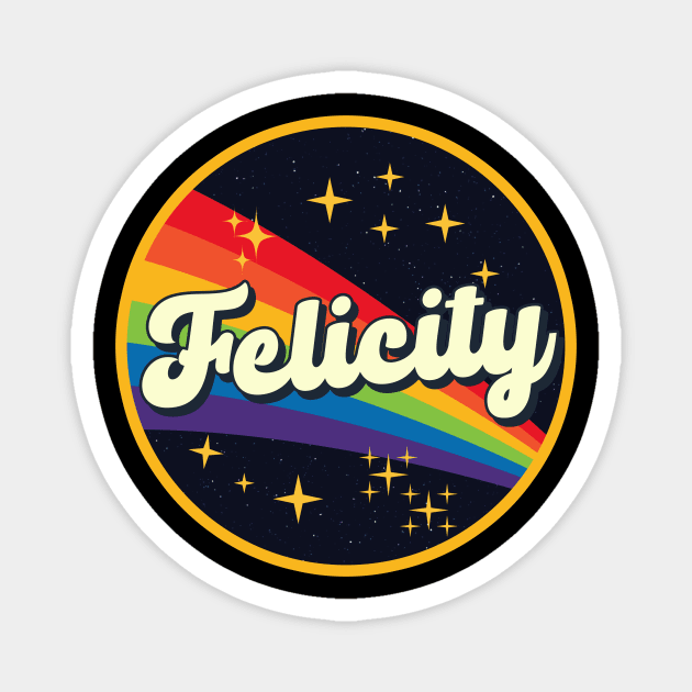 Felicity // Rainbow In Space Vintage Style Magnet by LMW Art