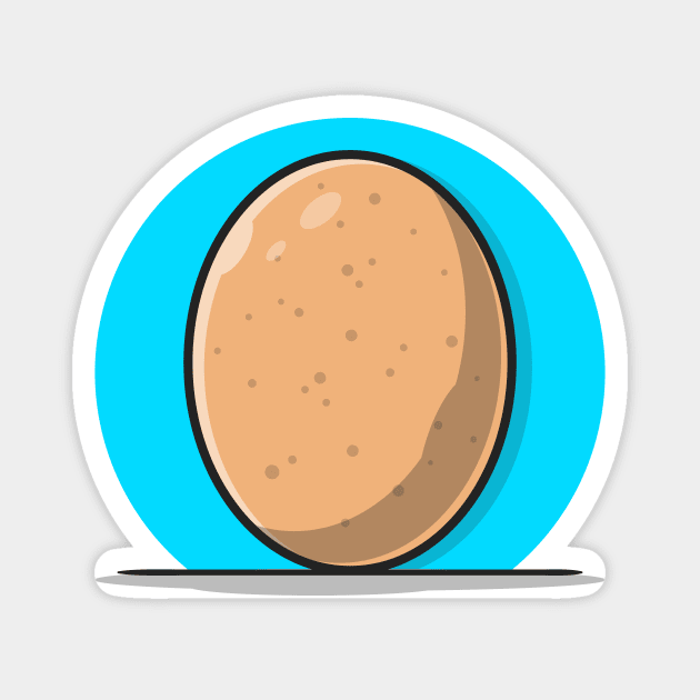 Egg Cartoon Vector Icon Illustration Magnet by Catalyst Labs