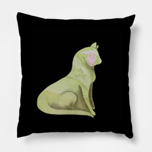 Fancy Lady slipper pretty kitty watercolor Pillow