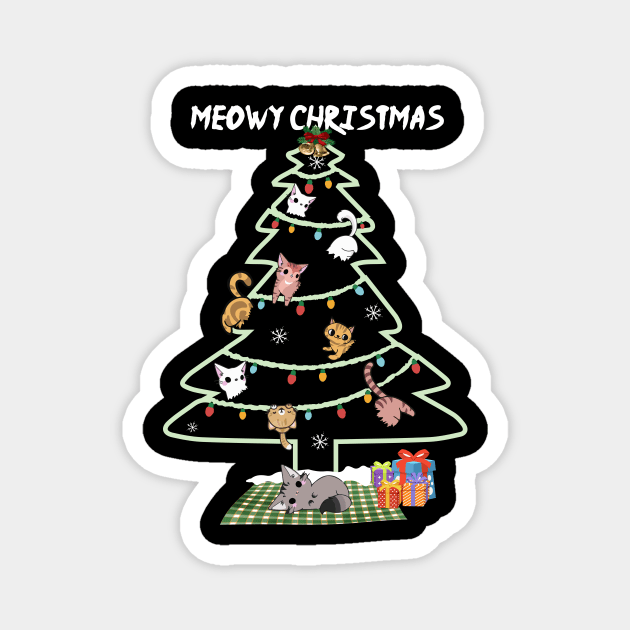 Merry Catmas Funny Cat Mom Cat Dad Christmas Cat Magnet by igybcrew