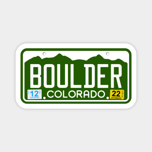 Colorado License Plate Tee - BOULDER, CO Magnet