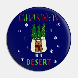 Christmas In The Desert - Eves Pin Cacti In Christmas Bear Pot Pin