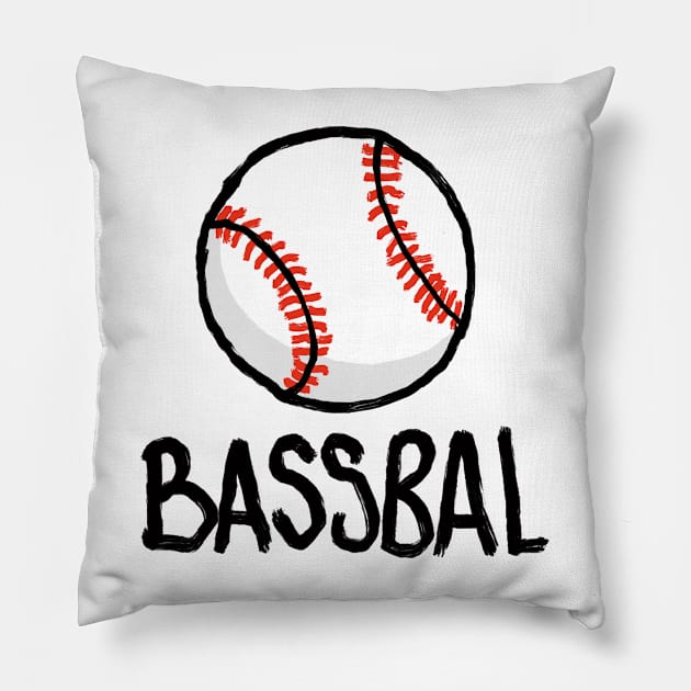 I love baseball Pillow by Doctor Hotdog’s Emporium