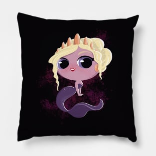 Young ursula chibi mermaid Pillow