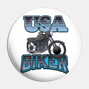 USA Biker Pin