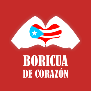 Puerto Rico Flag Heart Hands Boricua de Corazon T-Shirt